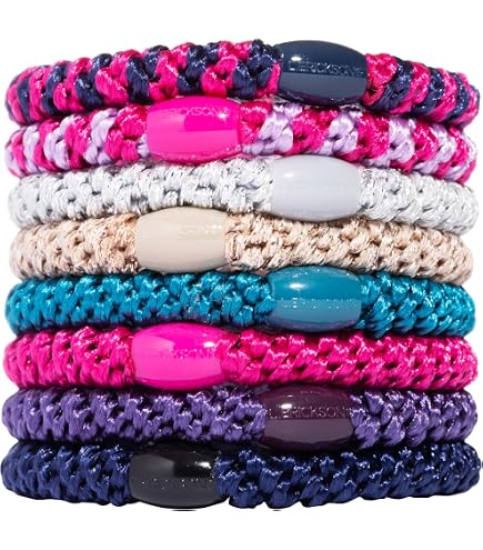 Amazon.com: L. Erickson Colorful Grab & Go Ponytail Holders, 8